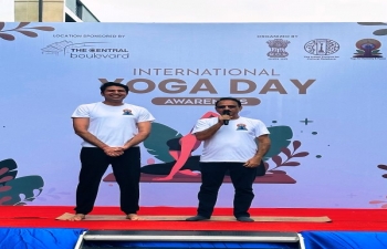 CGI, Sittwe celebrated a pre-event of 10th International Day of Yoga in collaboration with EoI, Yangon at Central Boulevard, Yangon on 16 June, 2024.